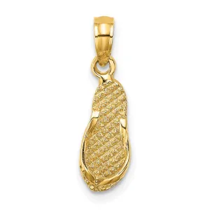 14K  3D KEY WEST Flip Flop Charm