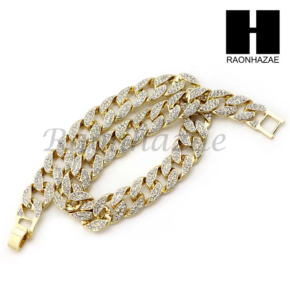 14K GOLD PT MARIJUANA 18" TENNIS CHAIN 16" 30" CHOKER CUBAN CHAIN S33G