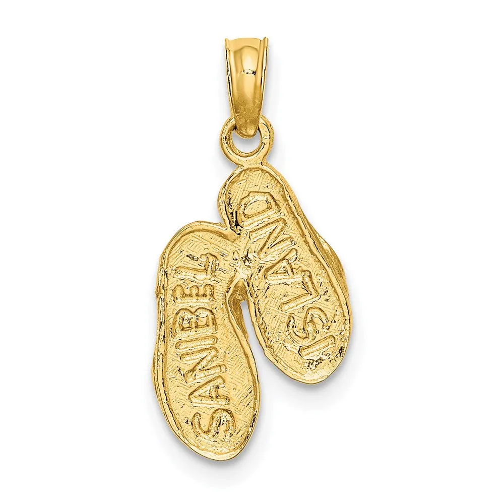 14K SANIBEL ISLAND Double Flip-Flop Charm