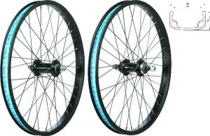 18” BMX FLIP FLOP REAR WHEEL (FREEWHEEL / NUTTED)