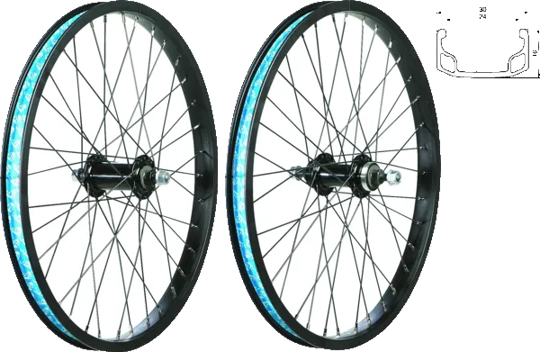 18” BMX FLIP FLOP REAR WHEEL (FREEWHEEL / NUTTED)