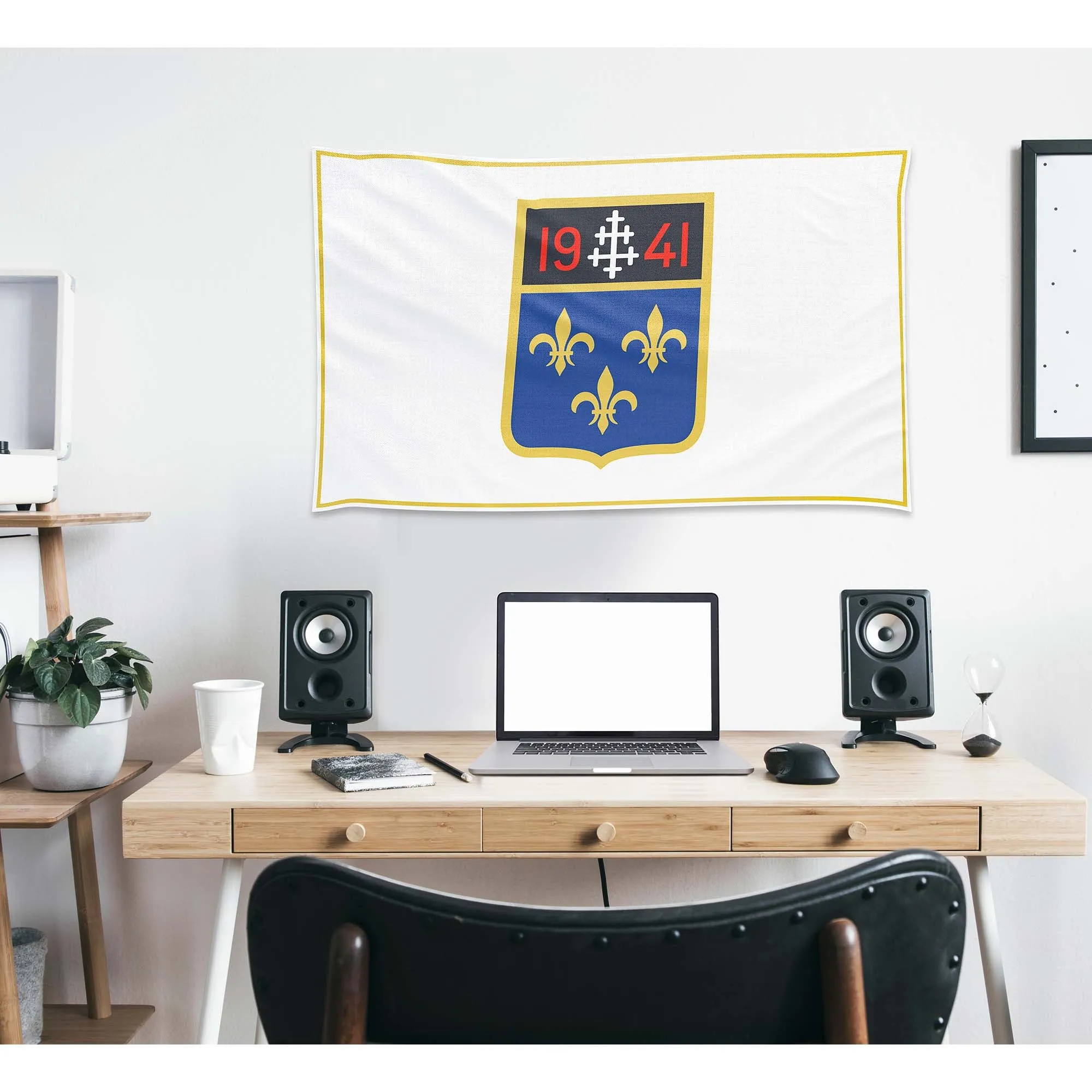 2-5 Ile de France Squadron WW2 Spitfires Mirage Rafale Jet Fighters 1941 Flag Banner