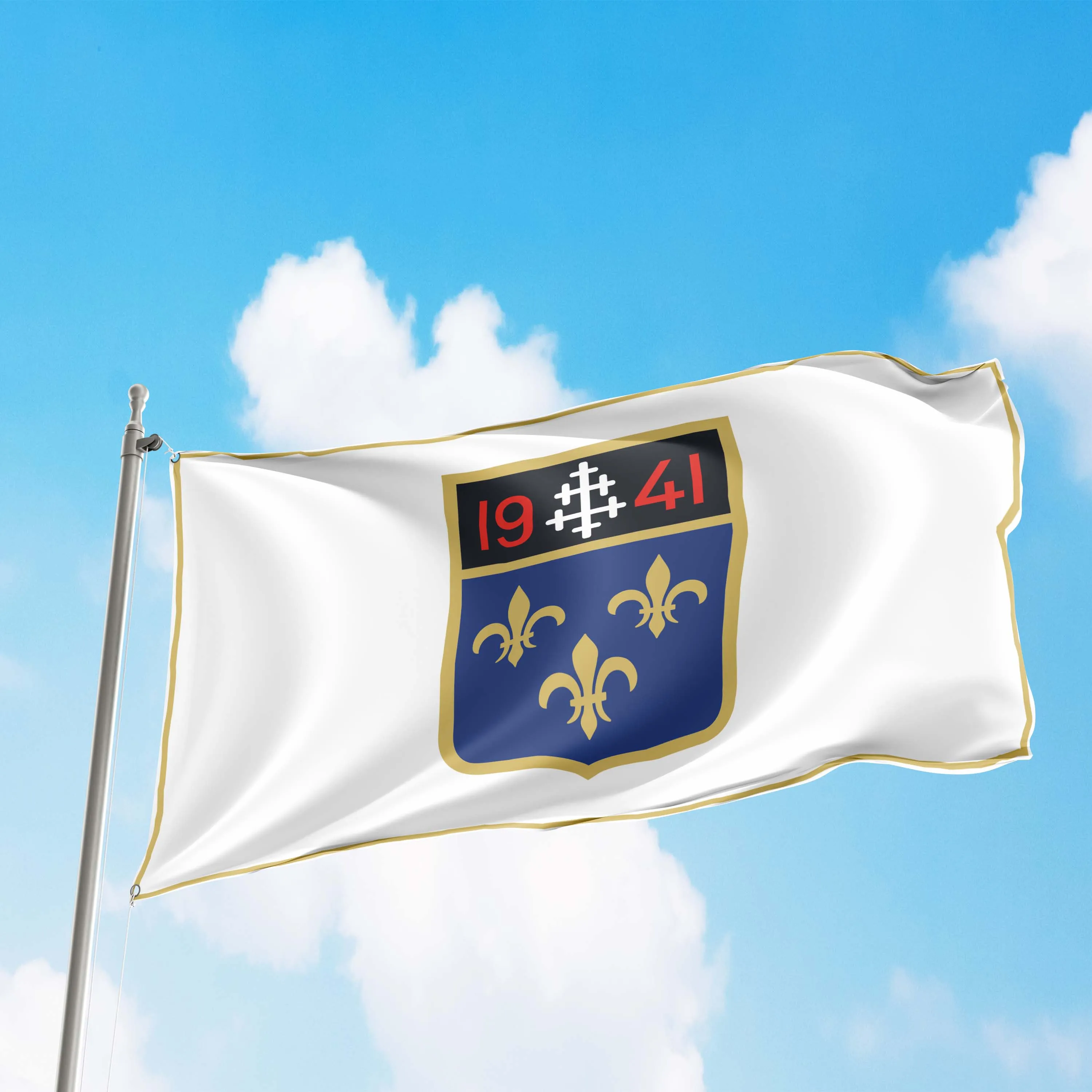 2-5 Ile de France Squadron WW2 Spitfires Mirage Rafale Jet Fighters 1941 Flag Banner