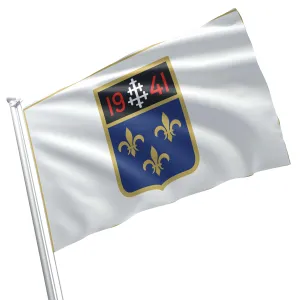 2-5 Ile de France Squadron WW2 Spitfires Mirage Rafale Jet Fighters 1941 Flag Banner