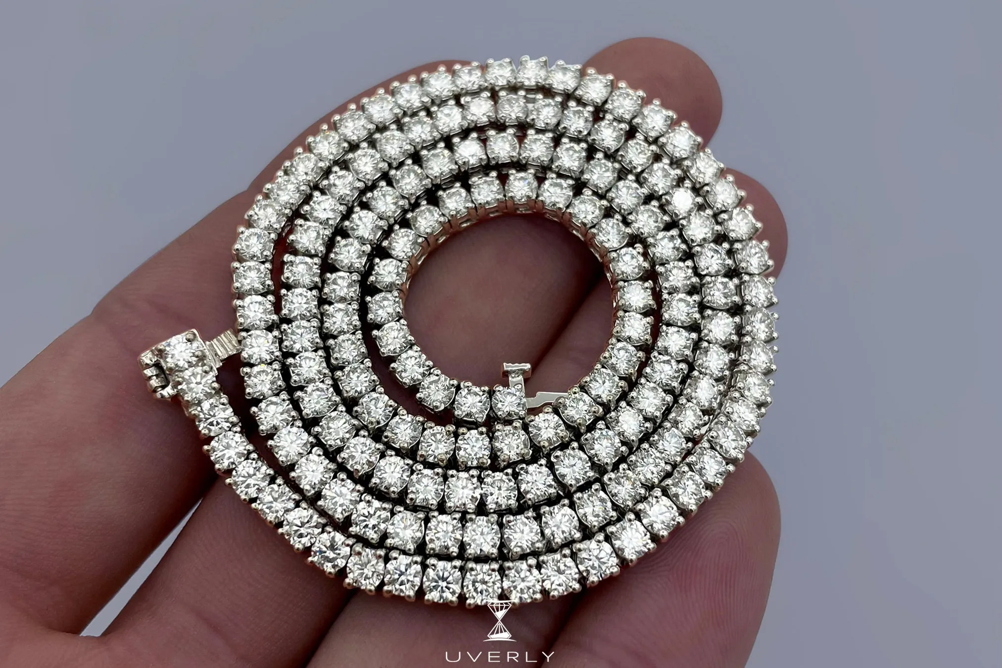 3.5mm 15 pointers Diamond Tennis Necklace