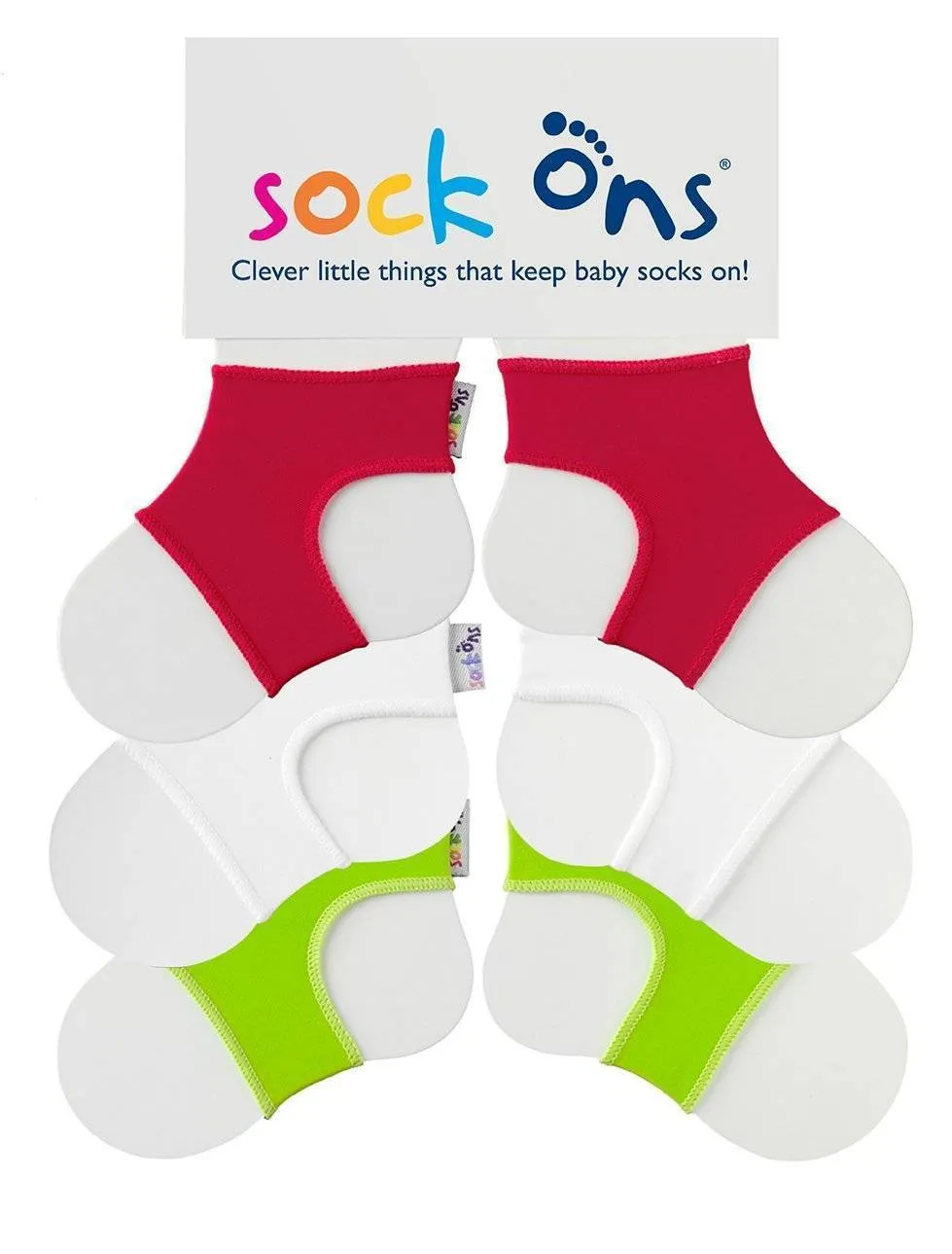 3pk Neutral Whties Sock Ons Multi Pack SAVE!
