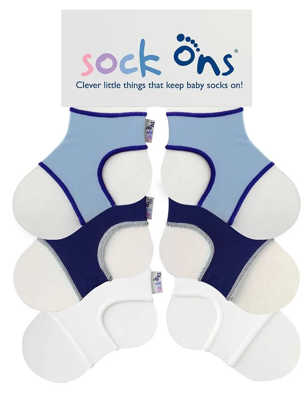 3pk Neutral Whties Sock Ons Multi Pack SAVE!