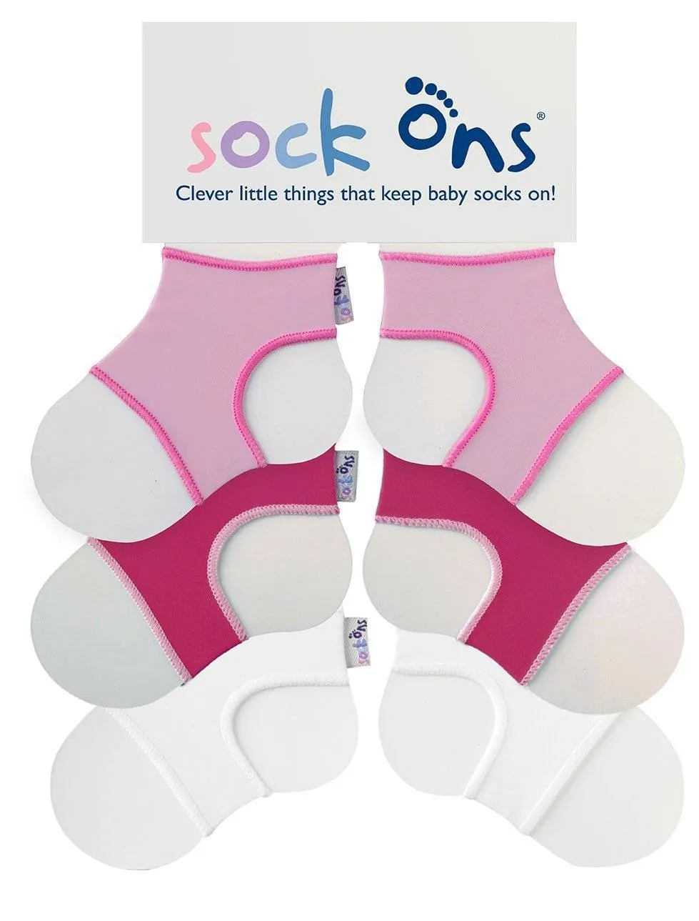 3pk Neutral Whties Sock Ons Multi Pack SAVE!