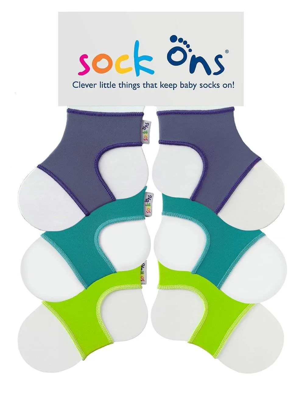 3pk Neutral Whties Sock Ons Multi Pack SAVE!