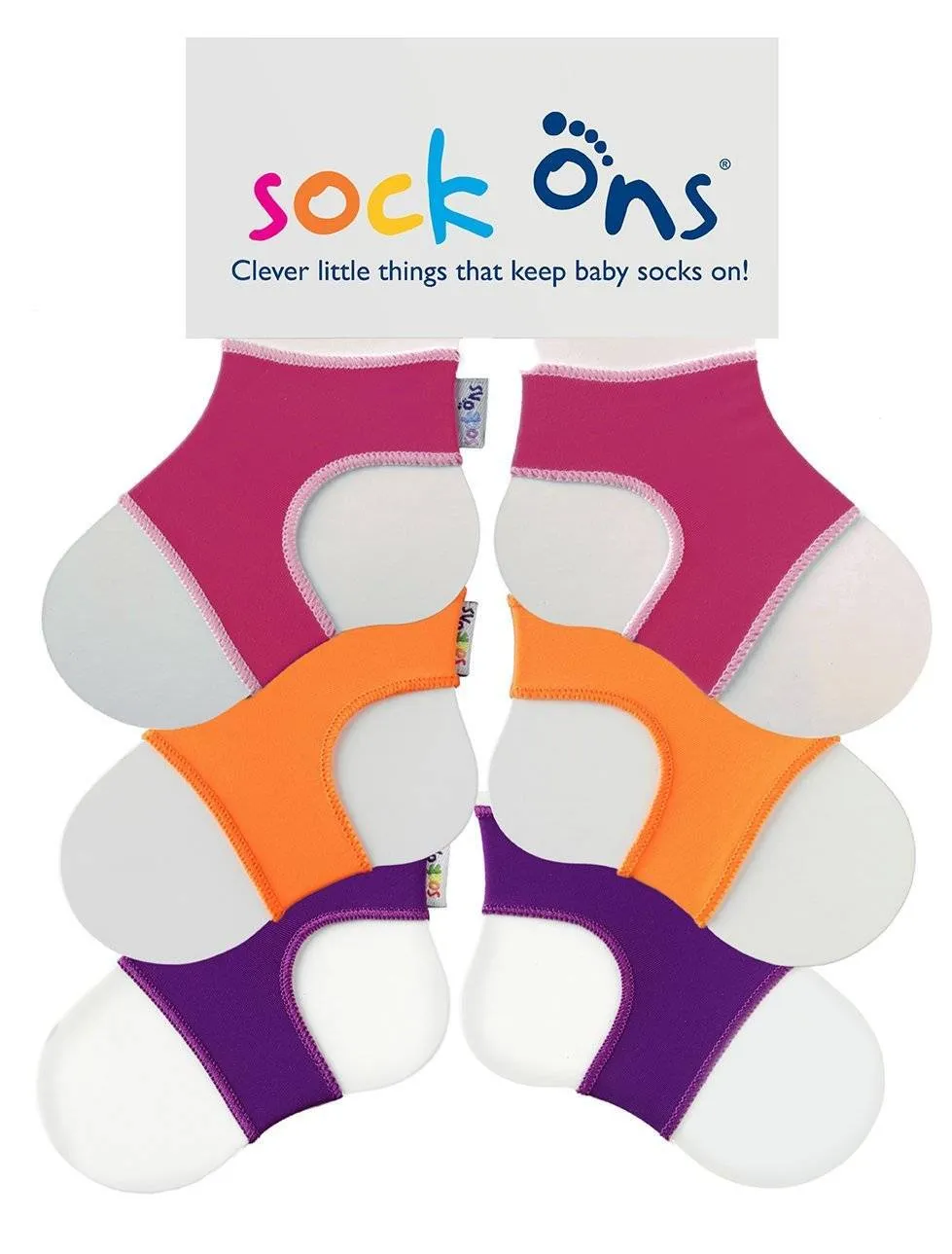 3pk Neutral Whties Sock Ons Multi Pack SAVE!