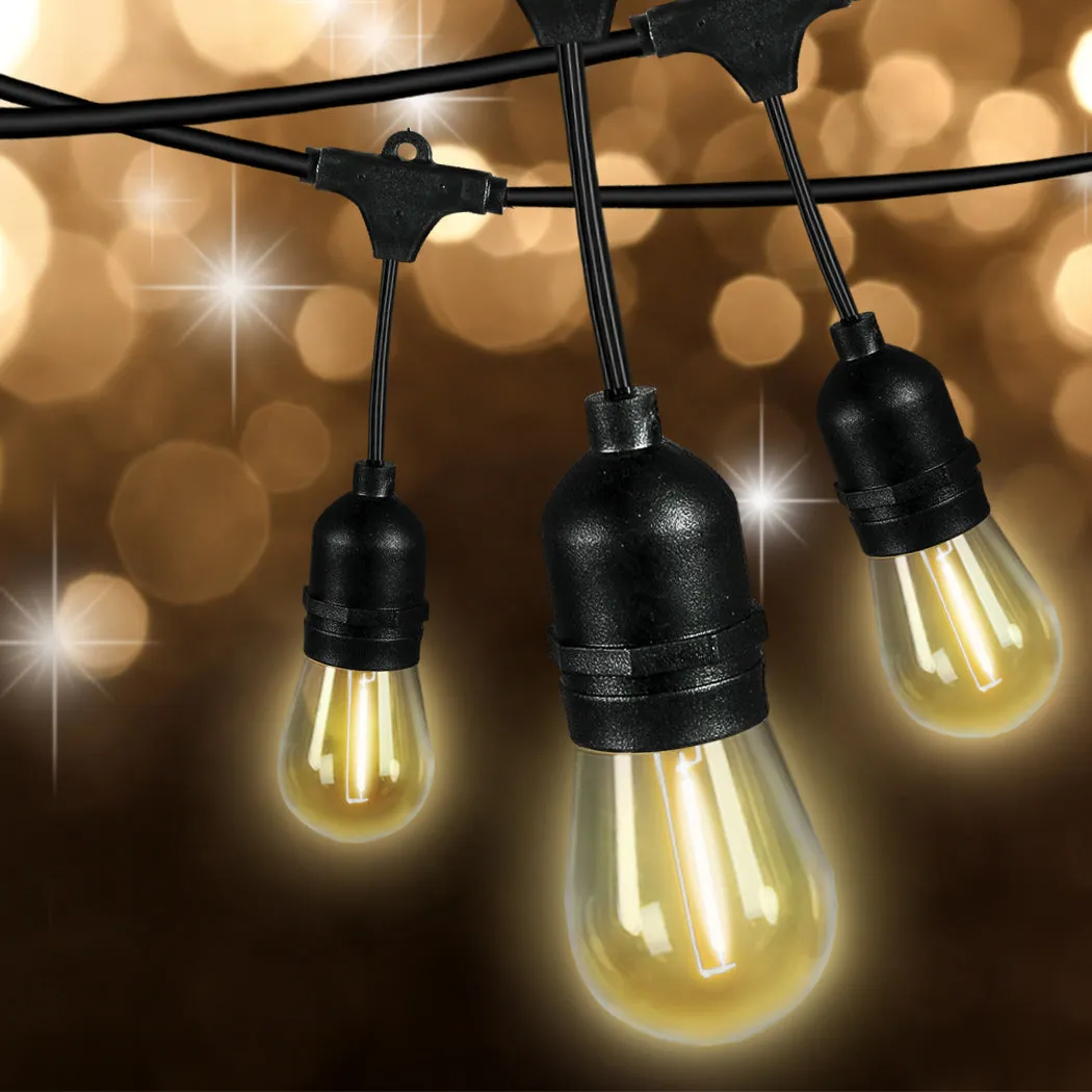 60M Festoon String Lights Xmas Wedding Party Waterproof Garden Outdoor