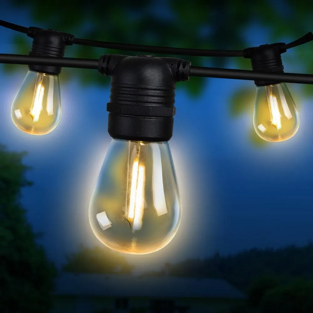 68m LED Festoon String Lights 70 Bulbs Kits Wedding Party Christmas S14