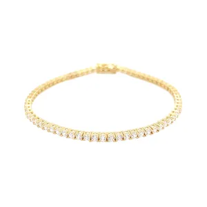 9ct Yellow Gold Tennis Bracelet with Cubic Zirconia