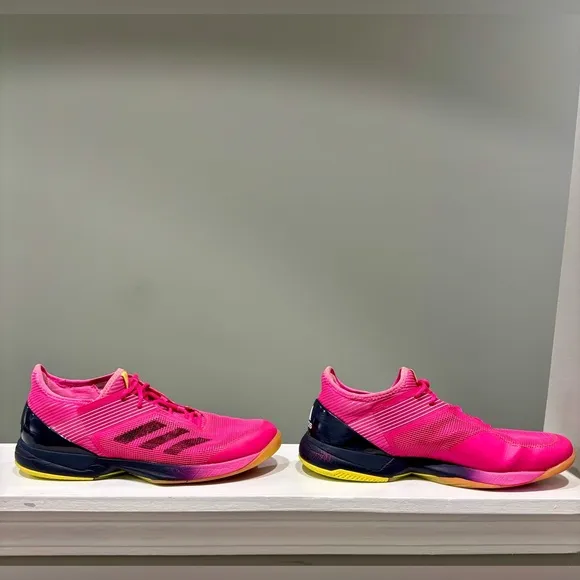 Adidas Women’s Adizero Ubersonic Hot Pink Athletic Tennis Shoes -size 10