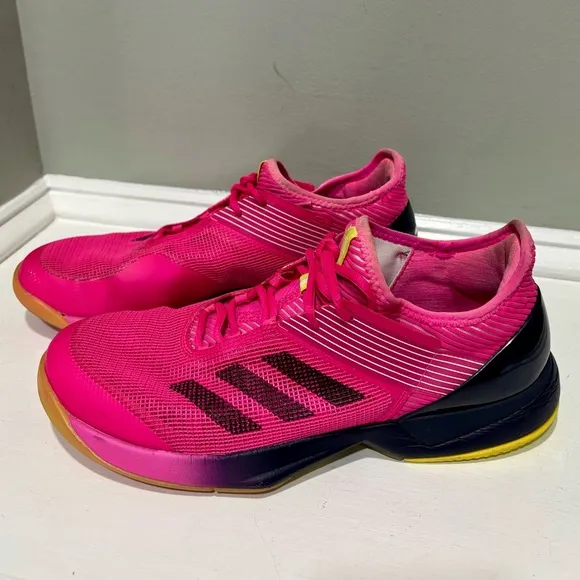 Adidas Women’s Adizero Ubersonic Hot Pink Athletic Tennis Shoes -size 10