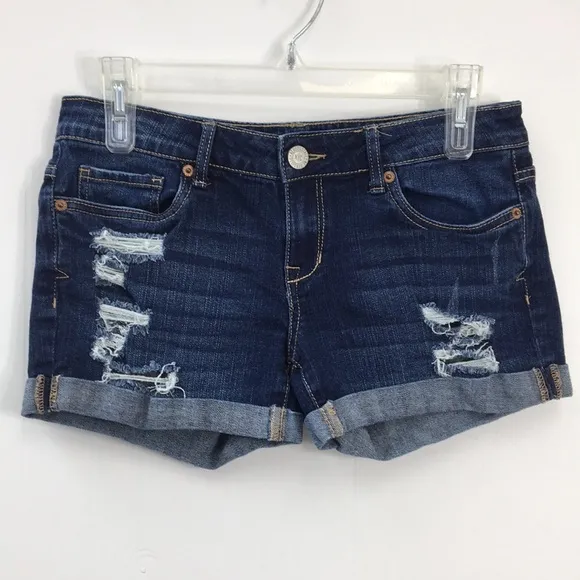 Aeropostale Women's Light Medium Dark Wash Jean Shorts Bundle of 3 Size 4
