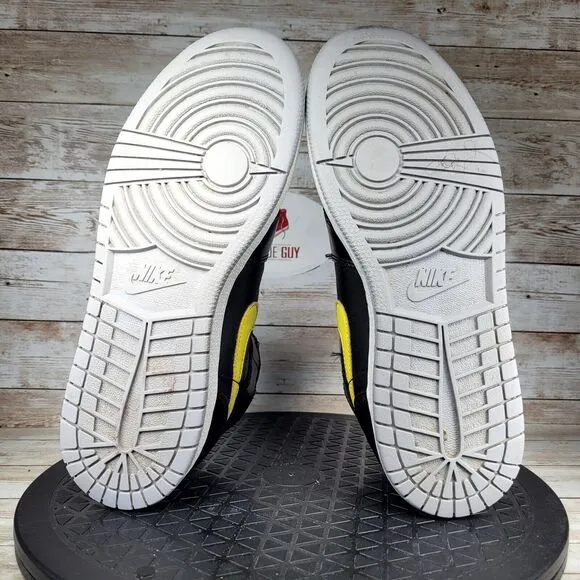 Air Jordan 1 Mid Yellow Youth 6Y Athletic Basketball Shoes