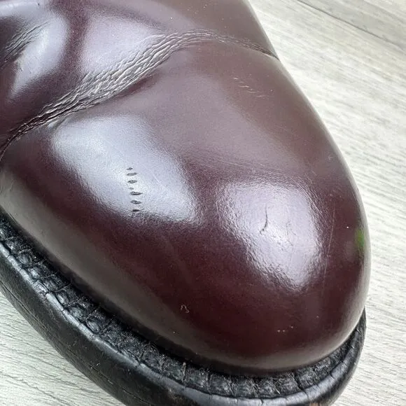 Allen Edmonds Polo Burgundy Black Leather‎ Saddle Oxfords Size 11 R Shoes