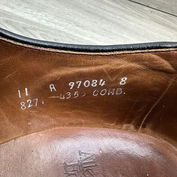 Allen Edmonds Polo Burgundy Black Leather‎ Saddle Oxfords Size 11 R Shoes
