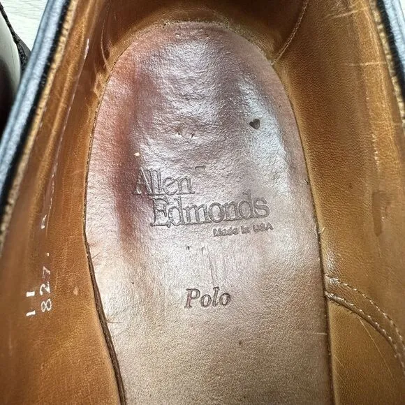 Allen Edmonds Polo Burgundy Black Leather‎ Saddle Oxfords Size 11 R Shoes
