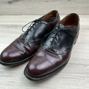 Allen Edmonds Polo Burgundy Black Leather‎ Saddle Oxfords Size 11 R Shoes