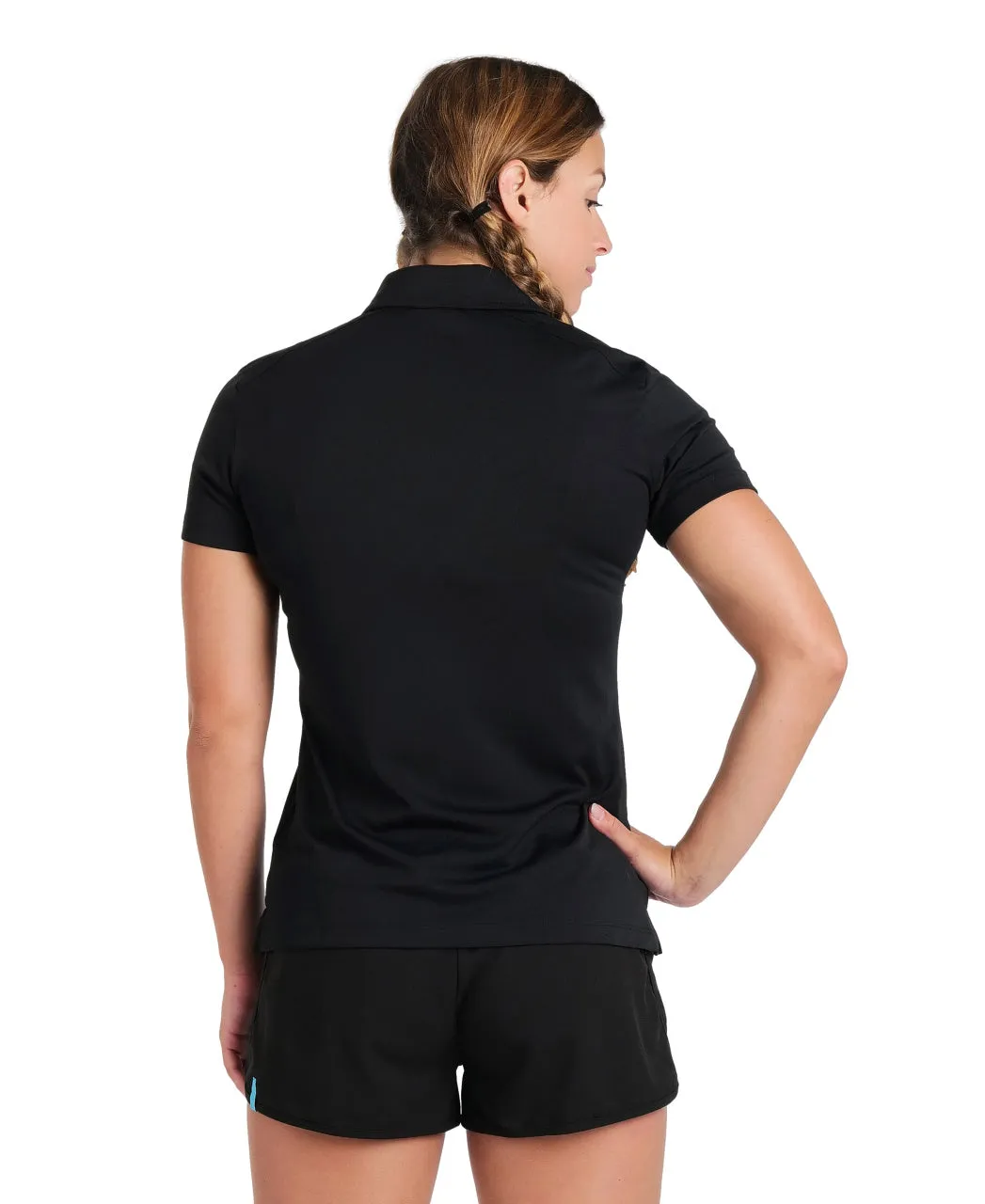 Arena Team Women's Solid Polo Shirt -Black