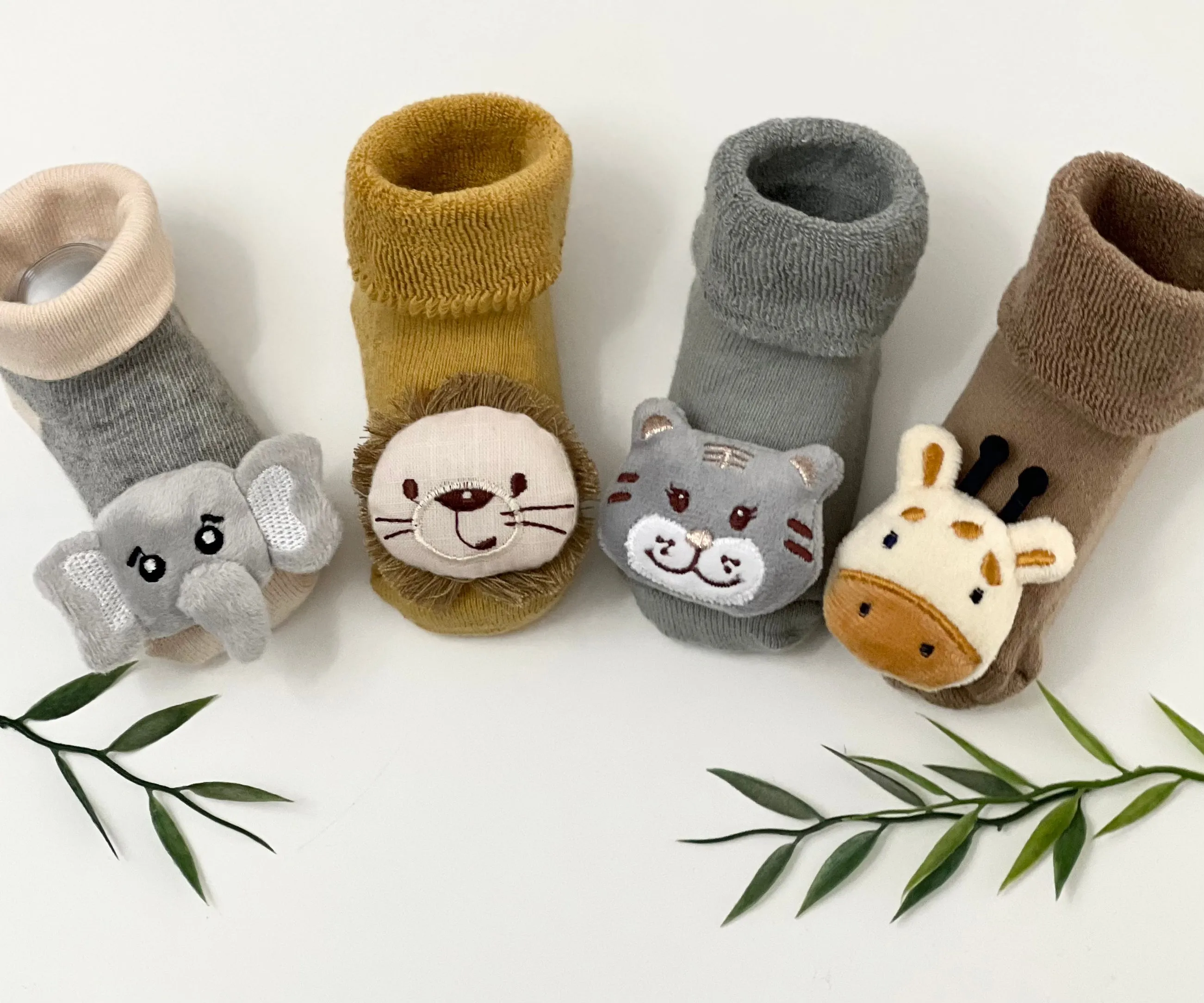 Baby Gift Box -Safari Rattle Sock Collection