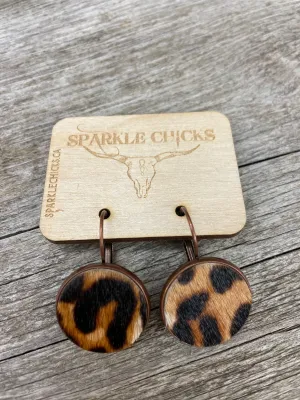 BGEARRING14 Earrings- Cheetah Slip Ons