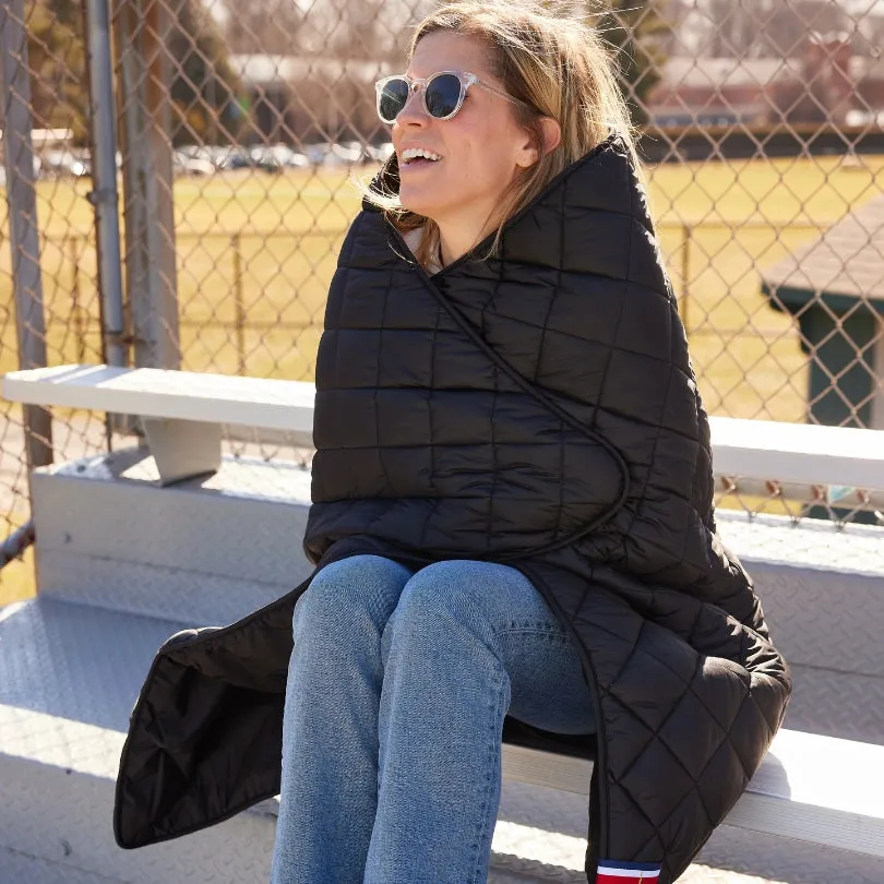 Black Waterproof Quilted Puffer Blanket