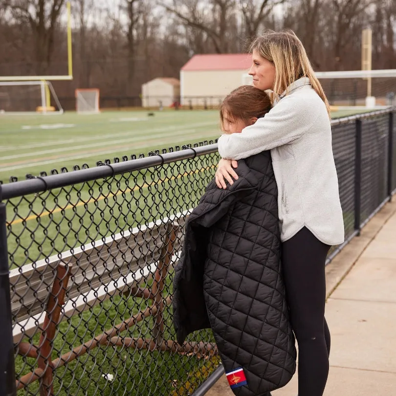Black Waterproof Quilted Puffer Blanket