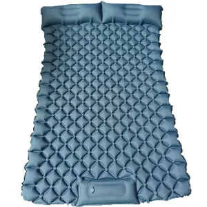 Camping Sleeping Pad Inflatable Foot Press Lightweight 2 Person  Air Mattress Mat with Pillow for Outdoor Hiking Traveling Backp