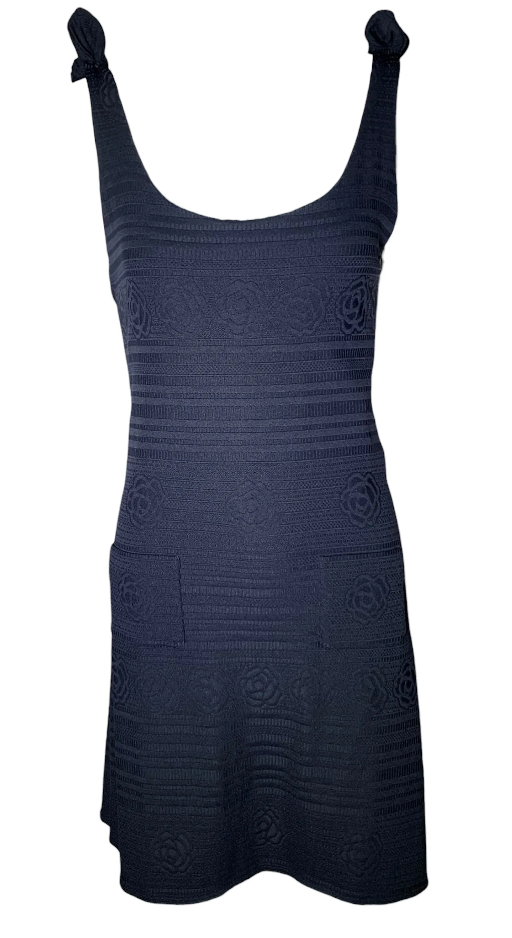 CHANEL 2006 Cruise Black Camellia Athletic Dress, New