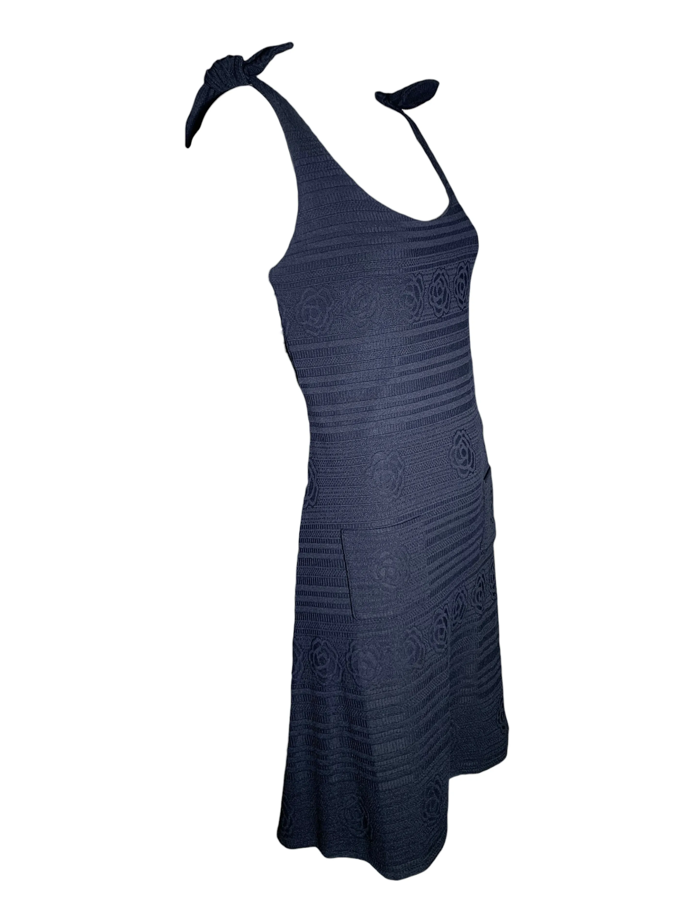 CHANEL 2006 Cruise Black Camellia Athletic Dress, New