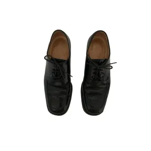 Chanel Black Patent Lace Up Oxfords