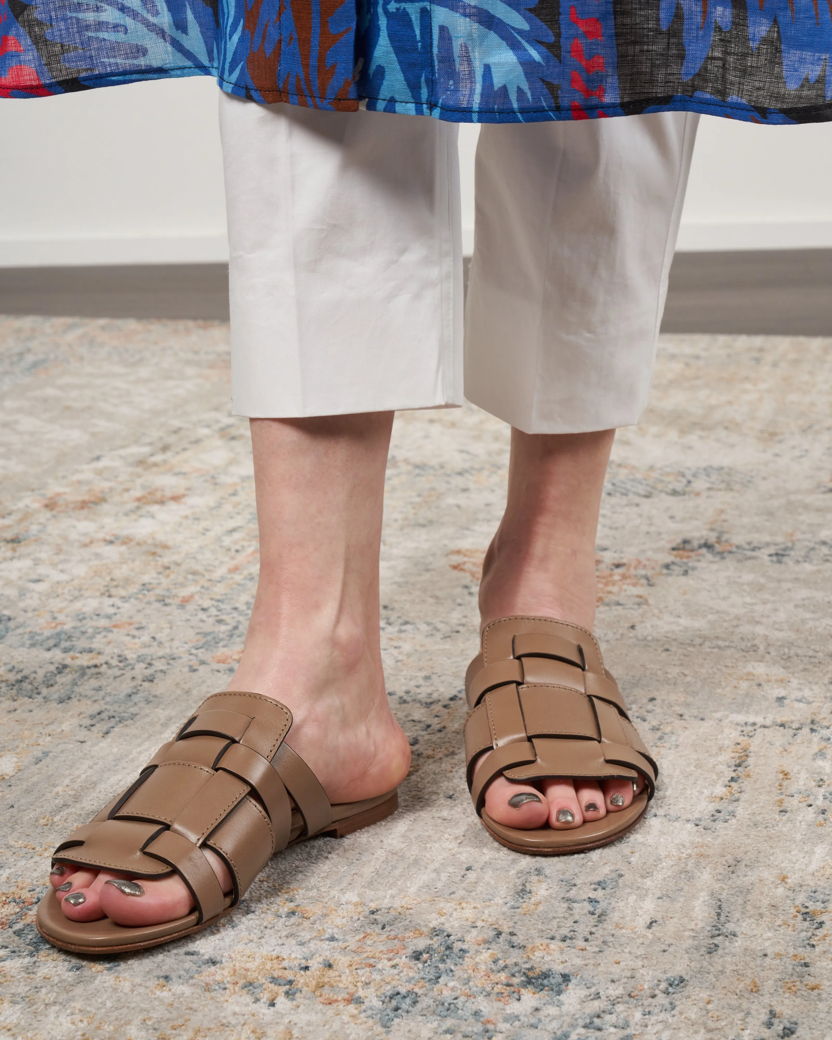 charlie slide -  leather slide sandal
