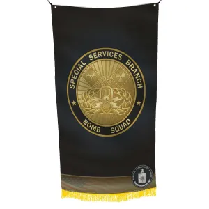 CIA Central Intelligence Agency Special Services Branch Bomb Squad USMC Flag Banner