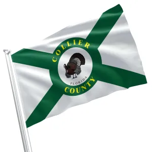 Collier County Florida State USA United States of America Flag Banner
