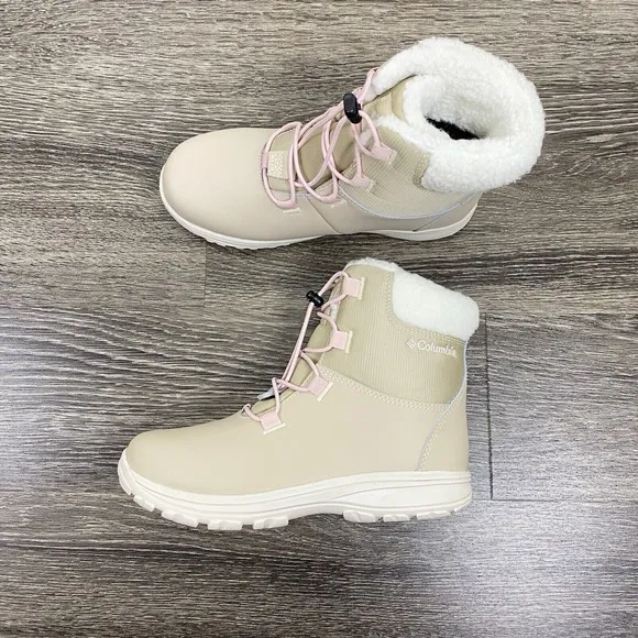 Columbia Moritza Boot Big Kids' Girls Size 6 Ancient Fossil Beige Winter Snow