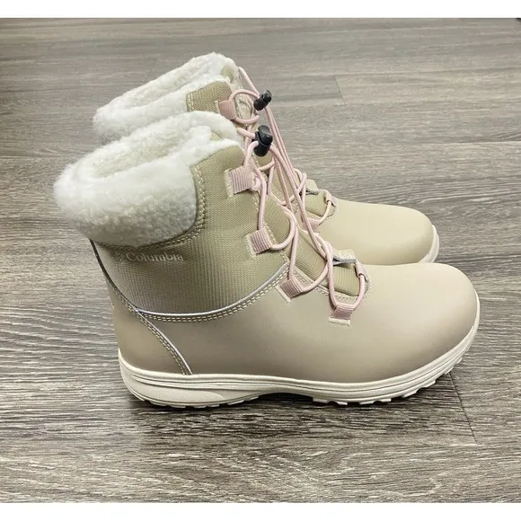 Columbia Moritza Boot Big Kids' Girls Size 6 Ancient Fossil Beige Winter Snow