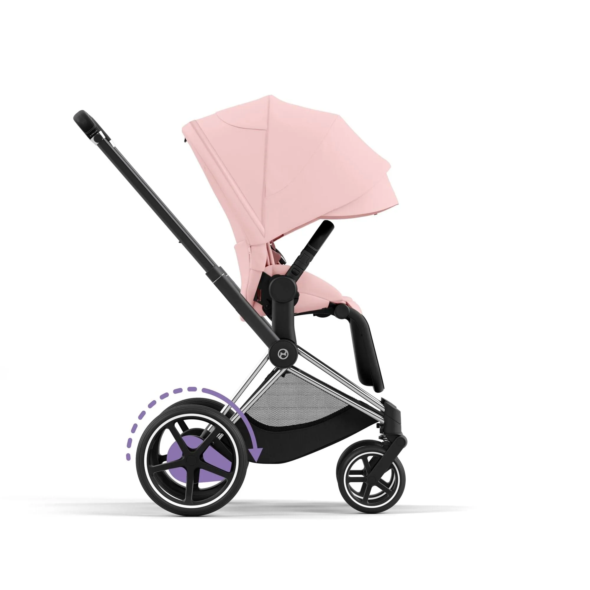 Cybex e-Priam Pram - Peach Pink