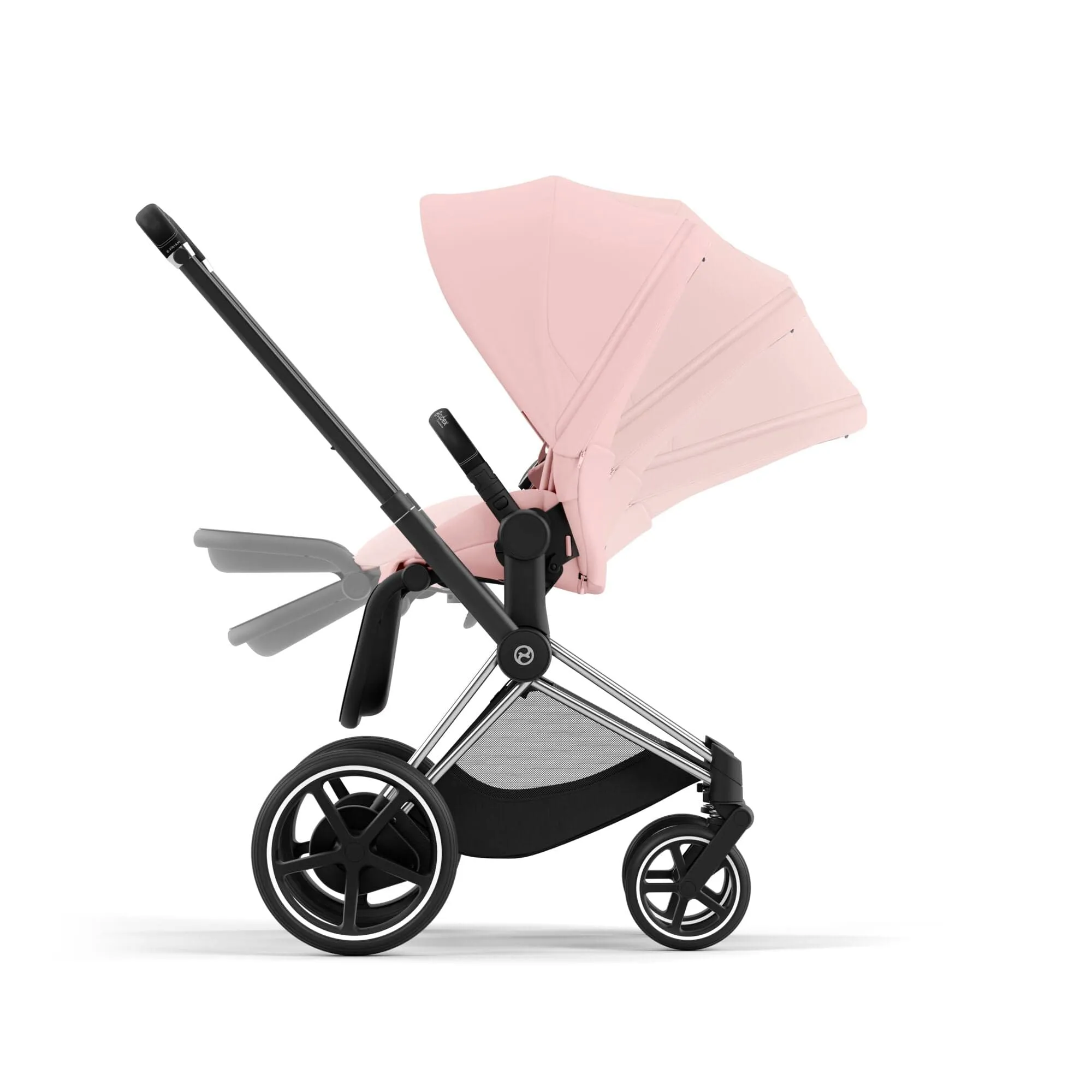 Cybex e-Priam Pram - Peach Pink
