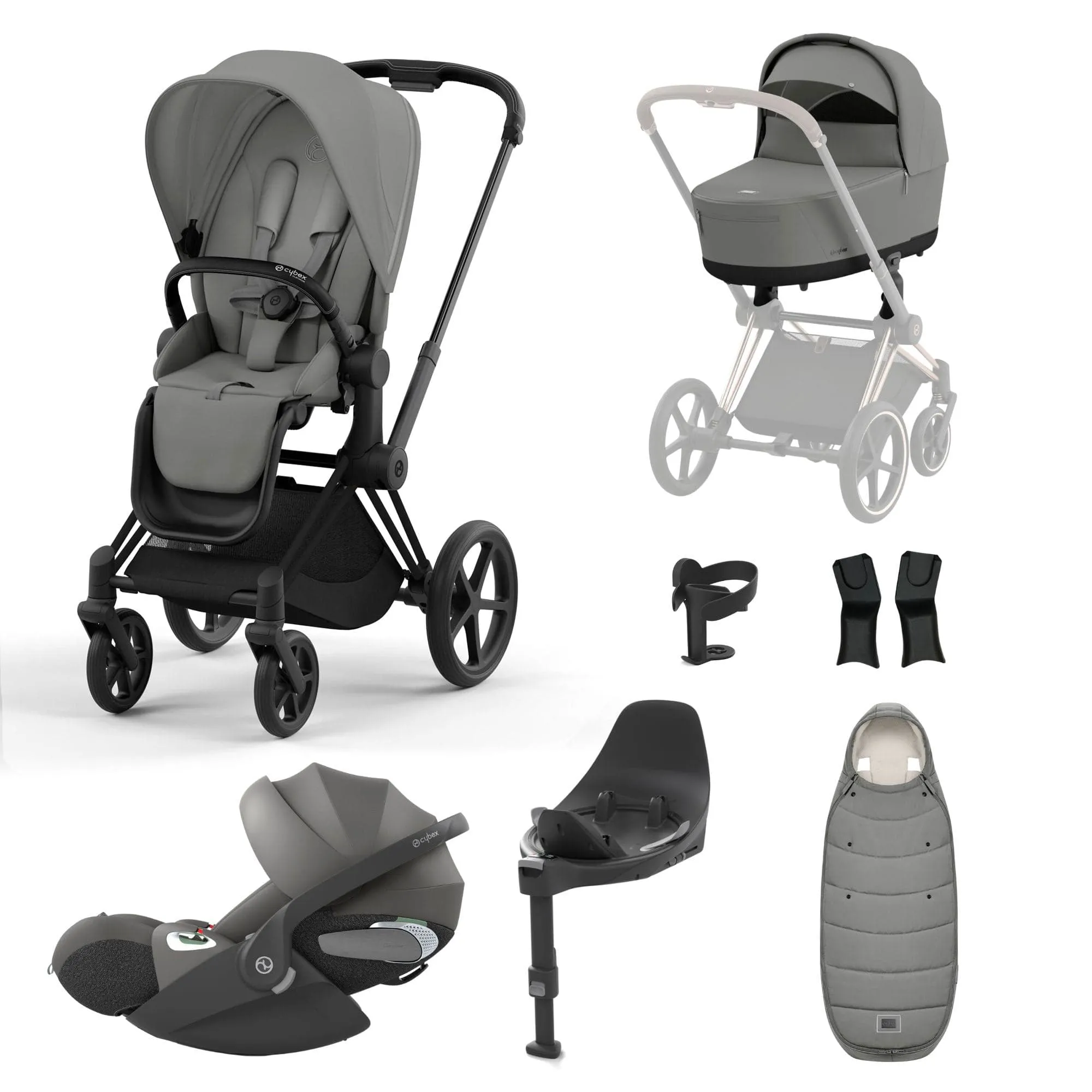 Cybex Priam Cloud T Travel System - Mirage Grey