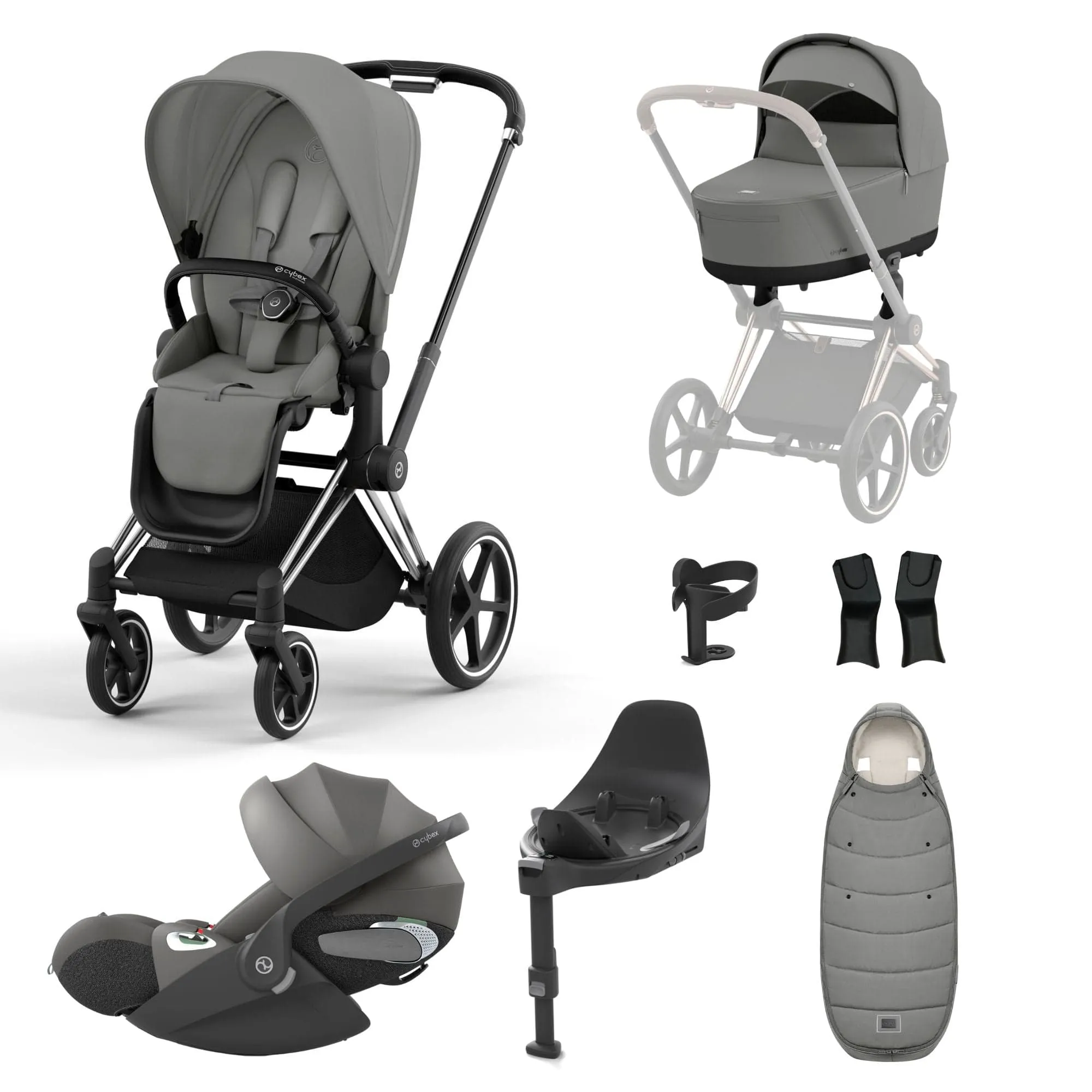 Cybex Priam Cloud T Travel System - Mirage Grey