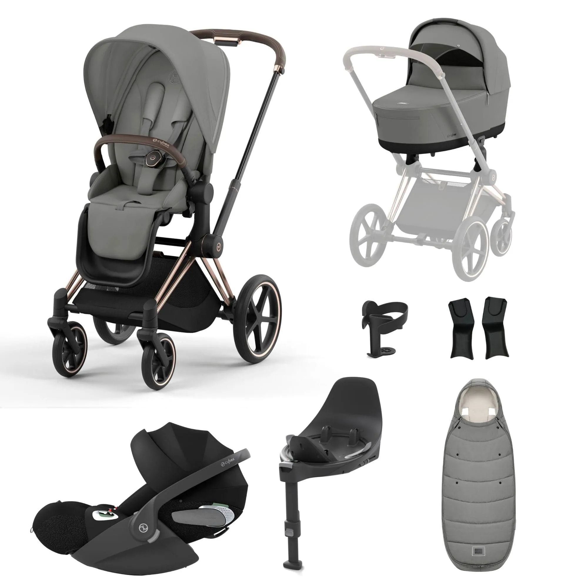Cybex Priam Cloud T Travel System - Mirage Grey
