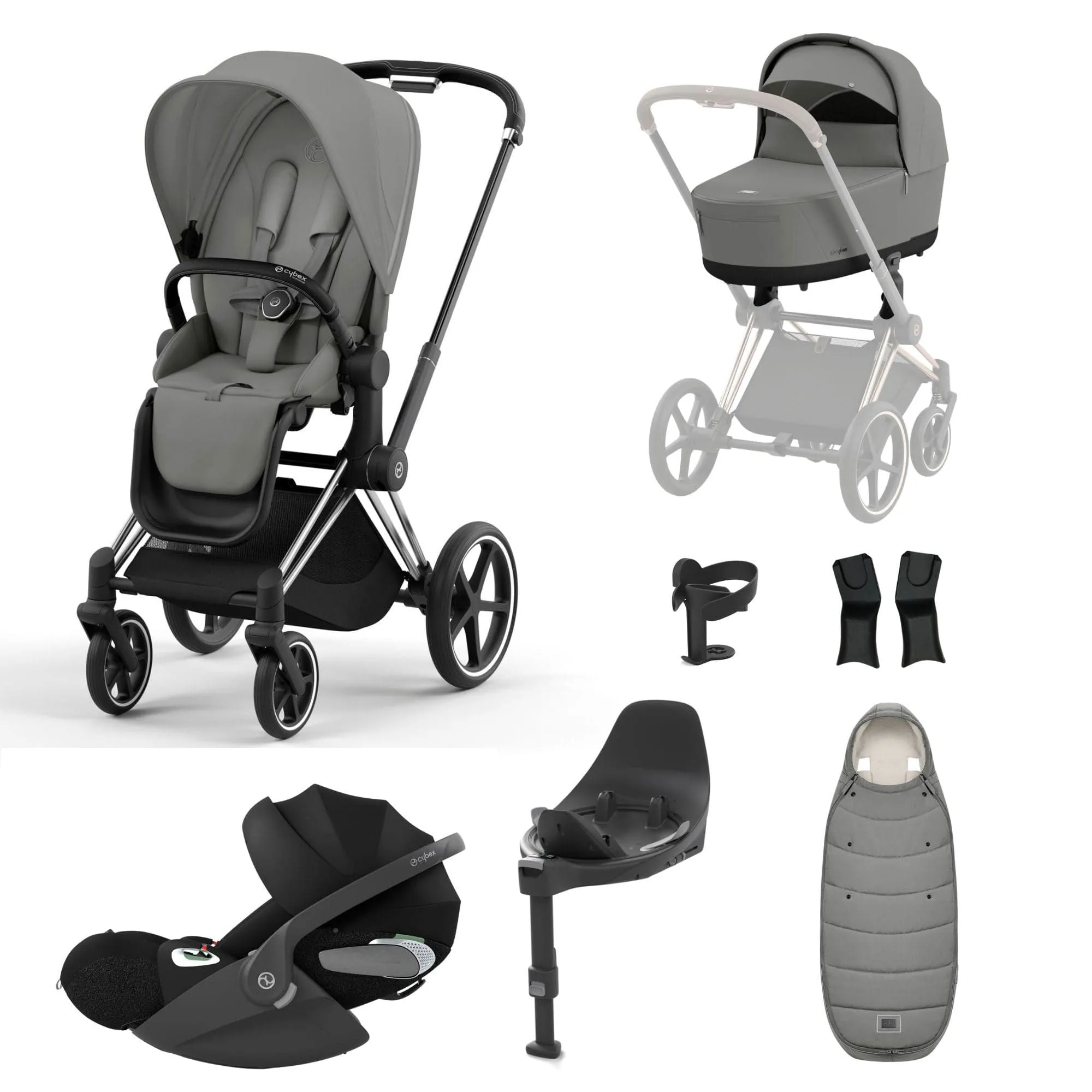 Cybex Priam Cloud T Travel System - Mirage Grey