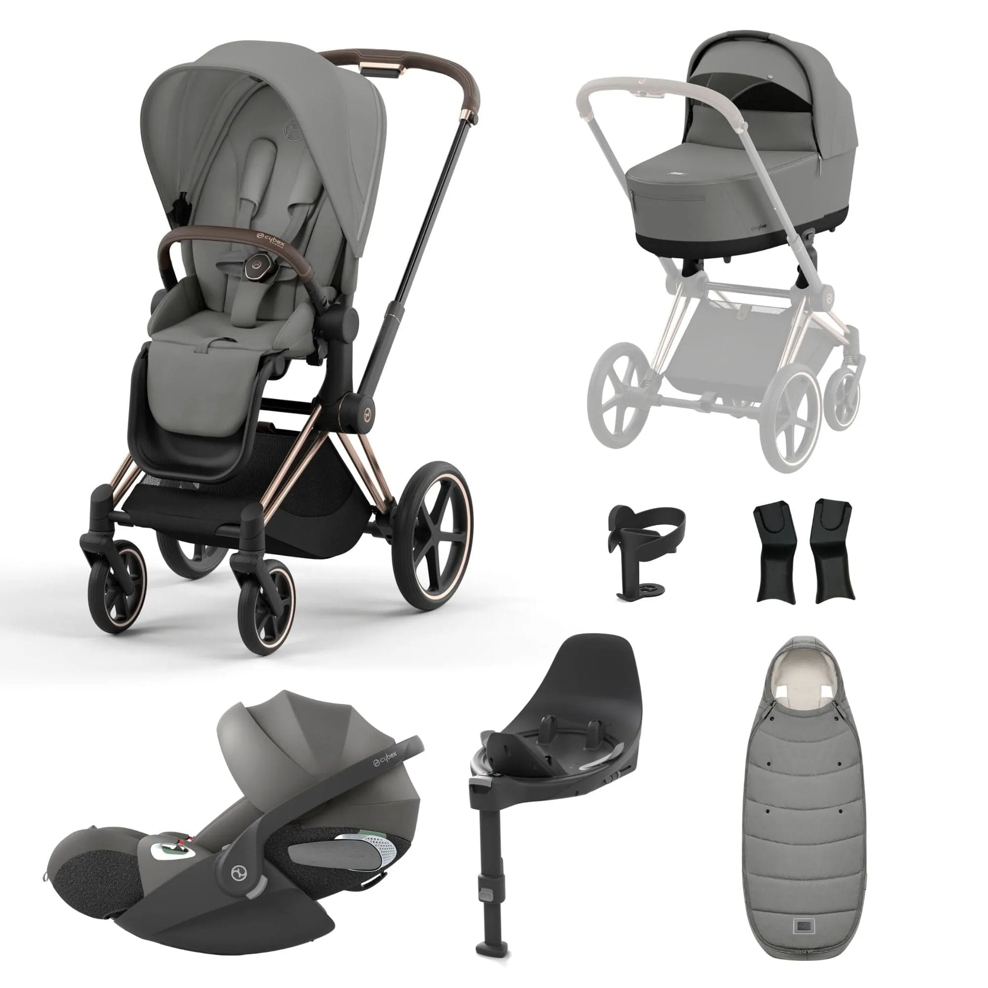 Cybex Priam Cloud T Travel System - Mirage Grey