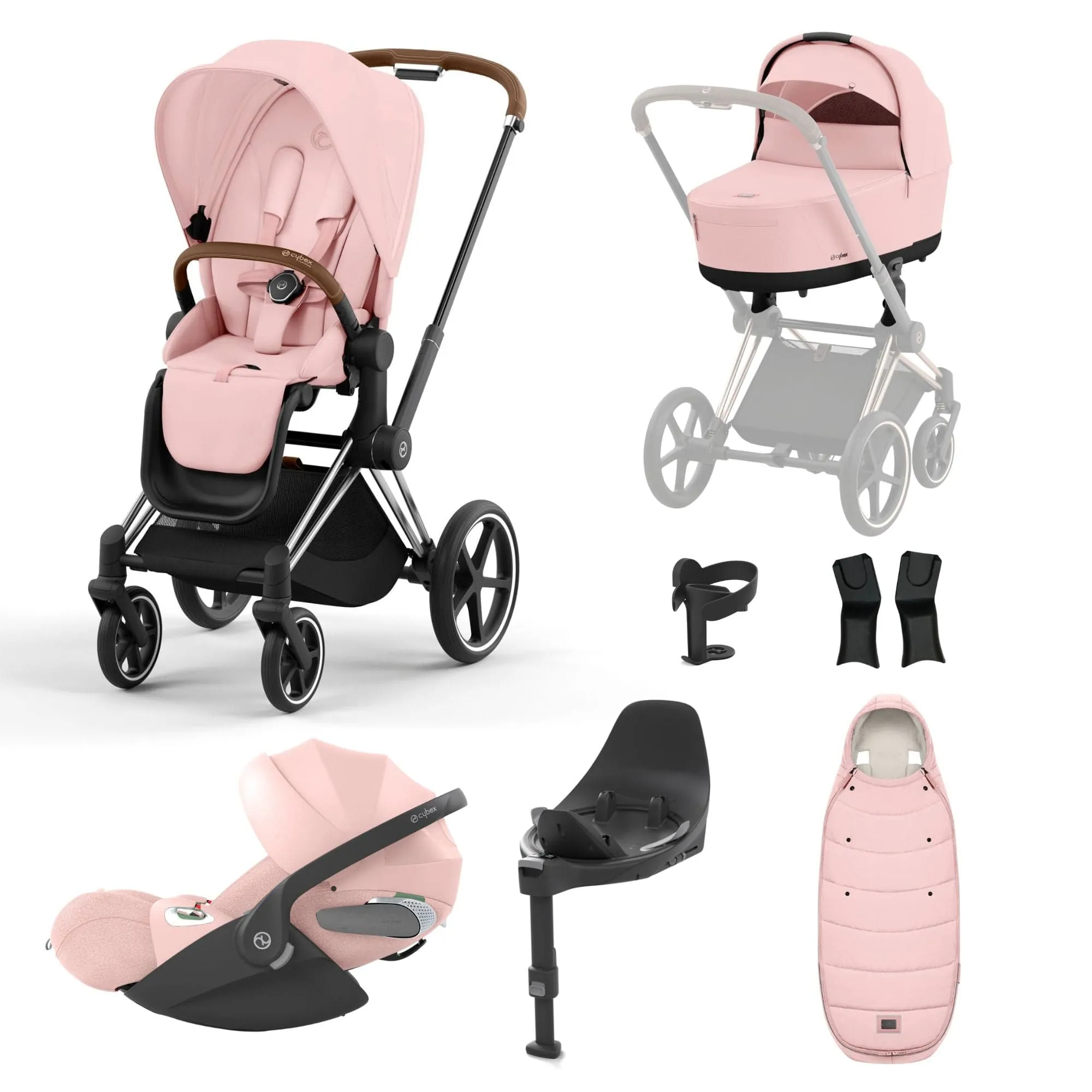 Cybex Priam Cloud T Travel System - Peach Pink