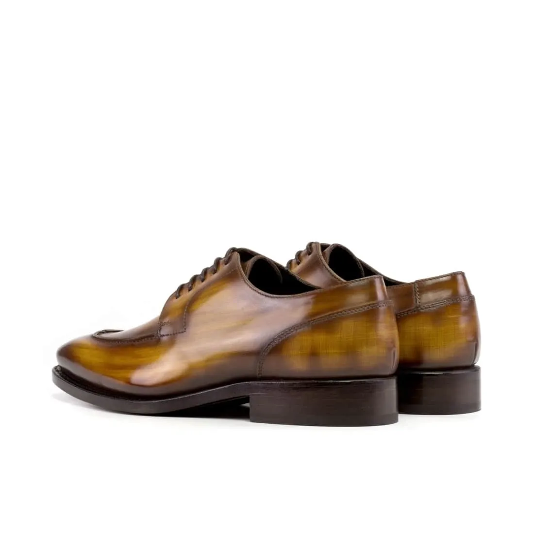 Derbie Chasse en cuir patiné cognac