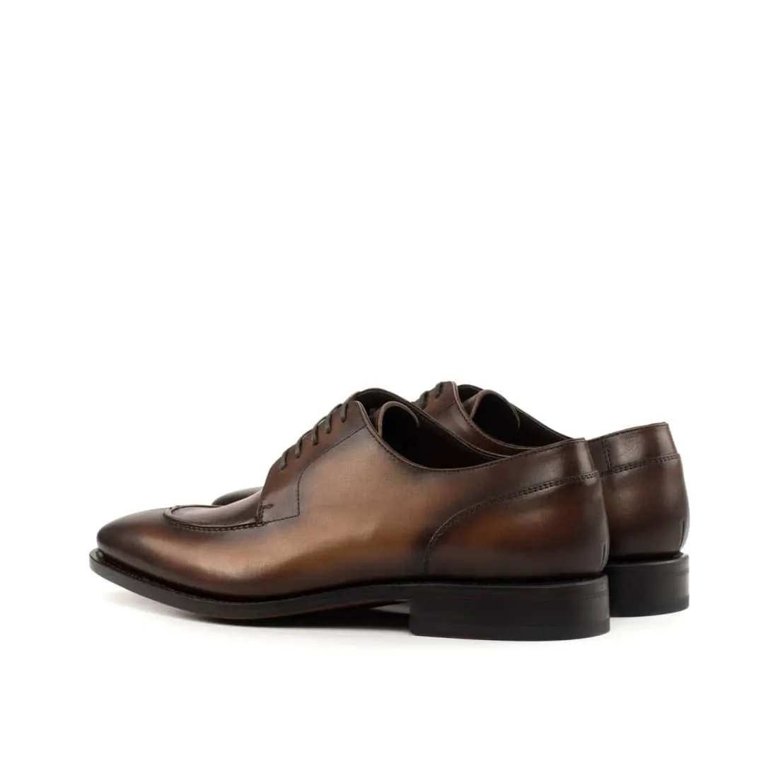 Derbie Chasse en cuir patiné marron moyen