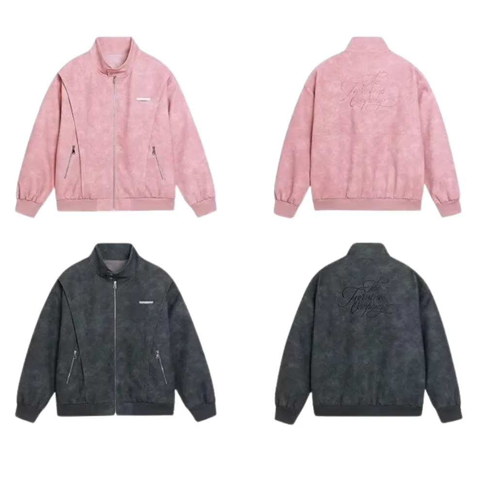 Design Patchwork Embroidered Suede Jacket